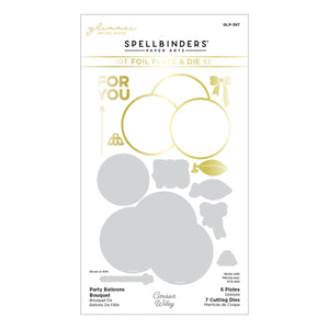 Party Balloons Bouquet Glimmer Hot Foil Plate & Die Set from the Itâ€™s My Party Collection by Carissa Wiley