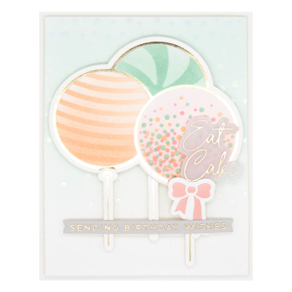 Party Balloons Bouquet Glimmer Hot Foil Plate & Die Set from the Itâ€™s My Party Collection by Carissa Wiley