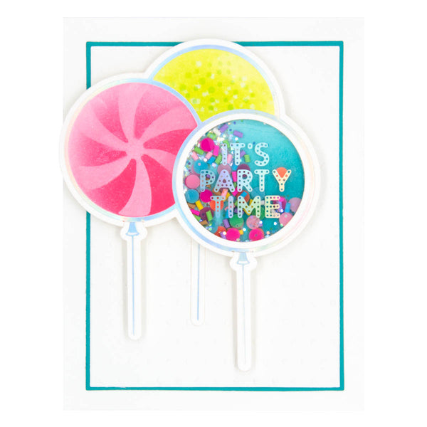 It's My Party Glimmer Sentiments Hot Foil Plate & Die Set from the It's My Party Collection by Carissa Wiley