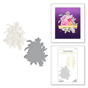 Hexi-Gem Blooms Glimmer Hot Foil Plate & Die Set from the Hexi-Gems Collection