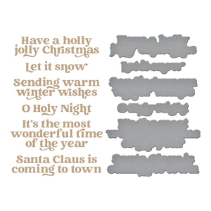 Wonderful Winter Sentiments Glimmer Hot Foil Plate & Die Set from the Simon's Snow Globes Collection by Simon Hurley