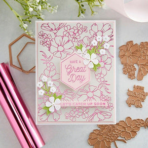 Mini Blooms and Sprigs Etched Dies from the Slimline Collection