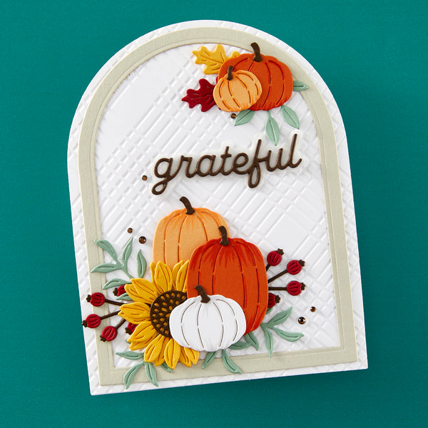 Happy Fall Sentiments Etched Dies - Independents Only World Cardmaking Day Exclusive