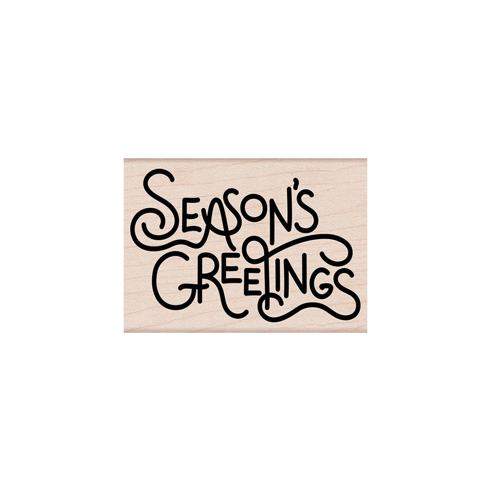 Hero Arts Flowy Season's Greetings Wood Stamps