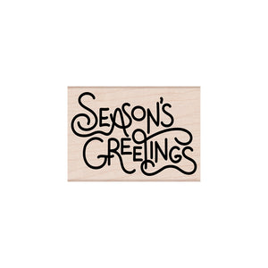 Hero Arts Flowy Season's Greetings Wood Stamps