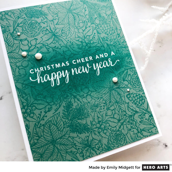 Hero Arts Holiday Foliage Bold Prints Cling Rubber Stamp