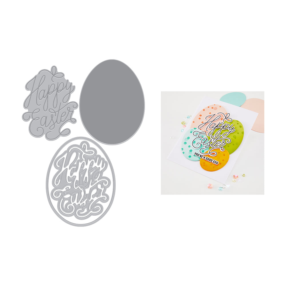 Hero Arts Happy Easter Letterpress + Foil & Cut