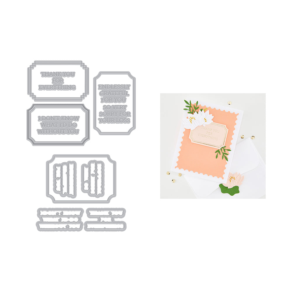 Hero Arts Lovely Labels Letterpress + Foil & Cut
