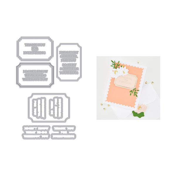 Hero Arts Lovely Labels Letterpress + Foil & Cut
