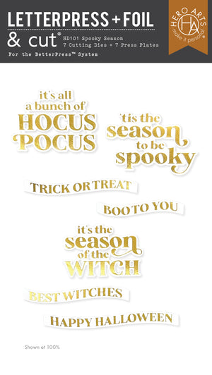Hero Arts Spooky Season Letterpress + Foil & Die Set