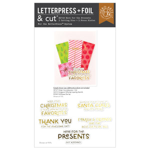 Hero Arts Here for the Presents Letterpress + Foil & Cut