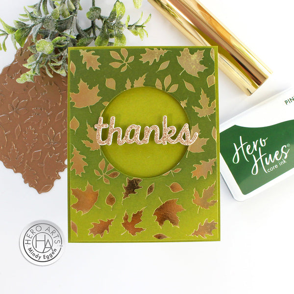 Hero Arts Fall Leaves Glimmer Hot Foil Plate