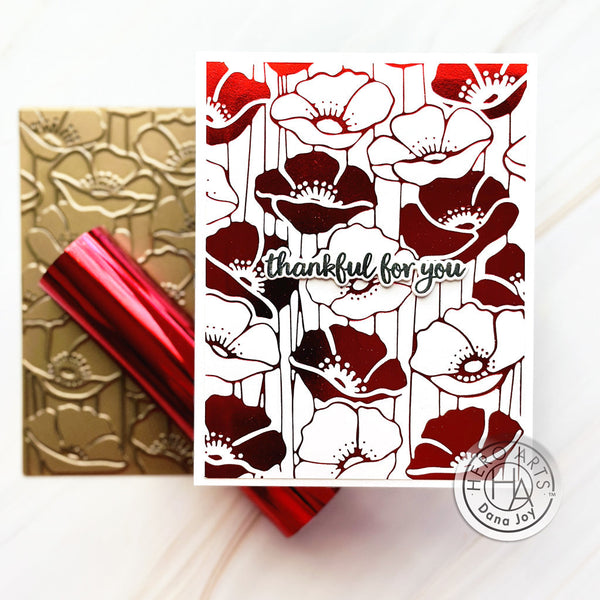 Hero Arts Poppy Field Glimmer Hot Foil Plate