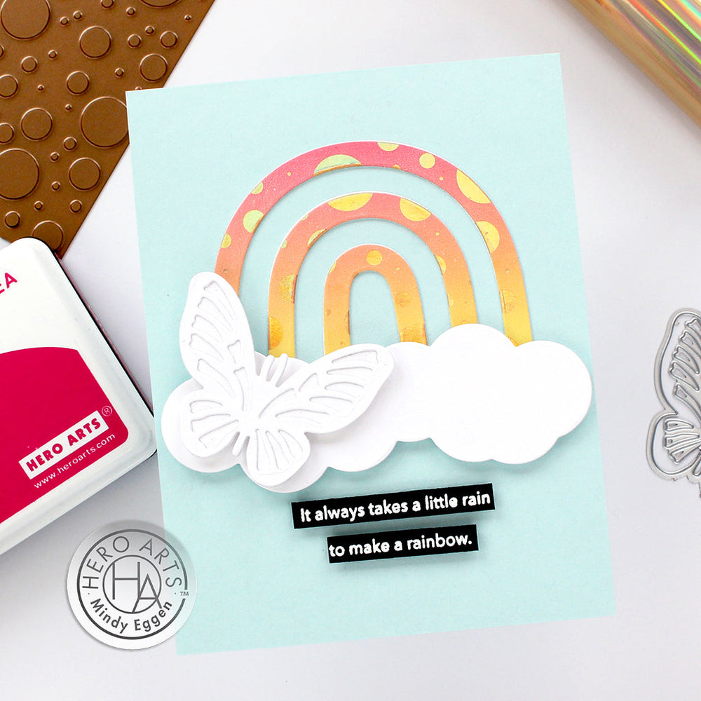 Hero Arts Large Circle Confetti Glimmer Hot Foil Plate