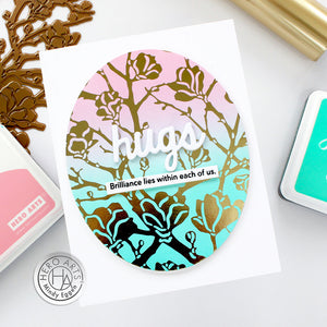 Hero Arts Magnolia Branches Glimmer Hot Foil Plate