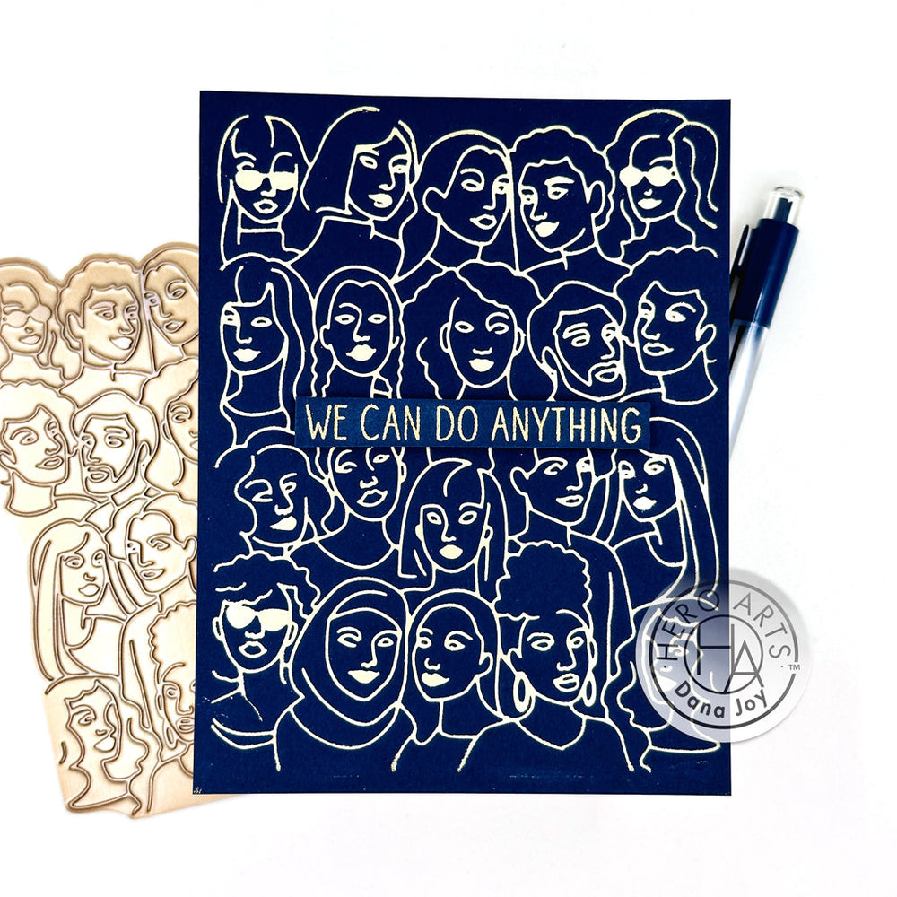 Hero Arts United People Glimmer Hot Foil Plate