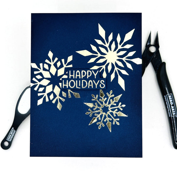 Hero Arts Three Snowflakes Glimmer Hot Foil Plate