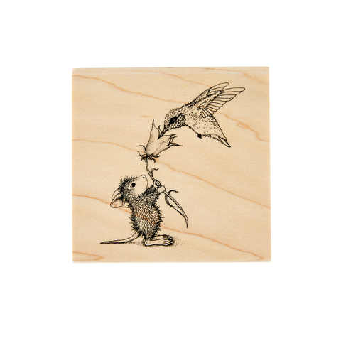 House-Mouse Wood Mount Stamps