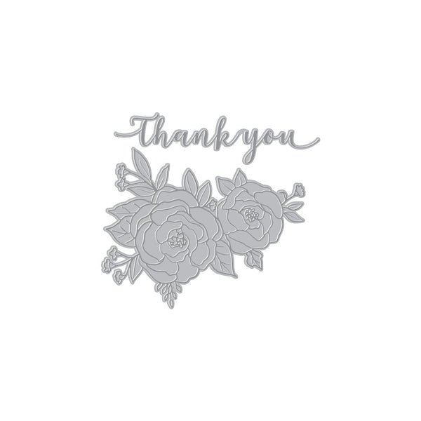Hero Arts Thank You Flowers Letterpress + Foil Plates