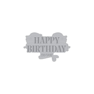 Hero Arts Happy Birthday Letterpress + Foil Plate