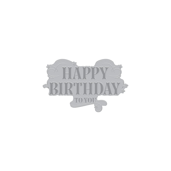 Hero Arts Happy Birthday Letterpress + Foil Plate