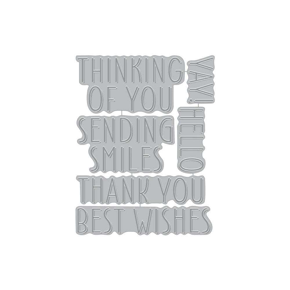 Hero Arts Best Wishes Letterpress + Foil Plate