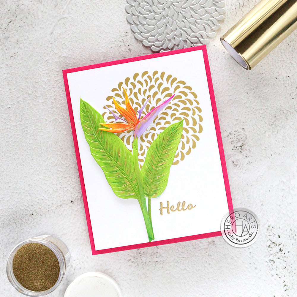 Hero Arts Petals Circle Letterpress + Foil Plate