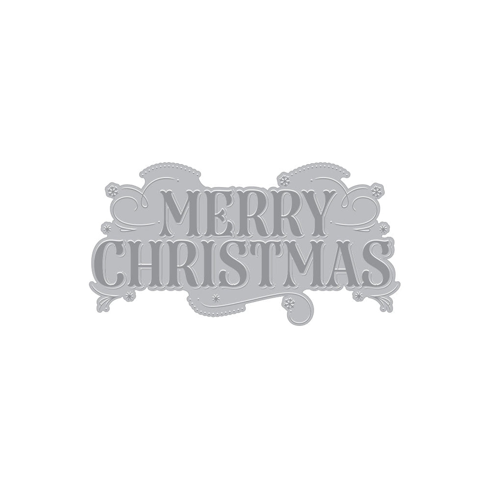 Hero Arts Merry Christmas Letterpress + Foil Plate