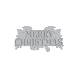 Hero Arts Merry Christmas Letterpress + Foil Plate