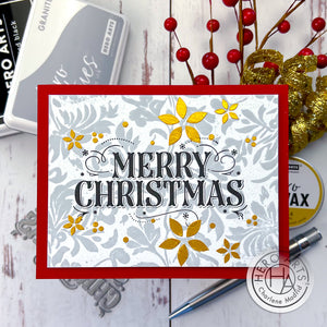 Hero Arts Merry Christmas Letterpress + Foil Plate