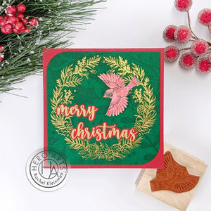Hero Arts Wreath & Finch Letterpress + Foil Plate