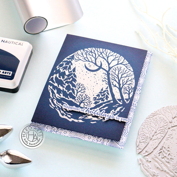 Hero Arts Winter Forest Letterpress + Foil Plate