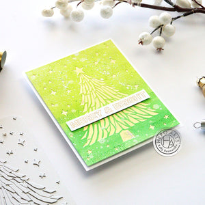 Hero Arts Sparkling Tree Letterpress+ Foil Plate