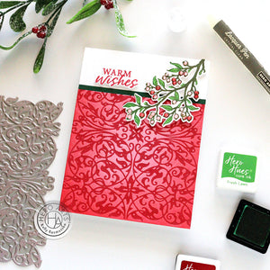 Hero Arts Lacy Filigree Letterpress + Foil Plate