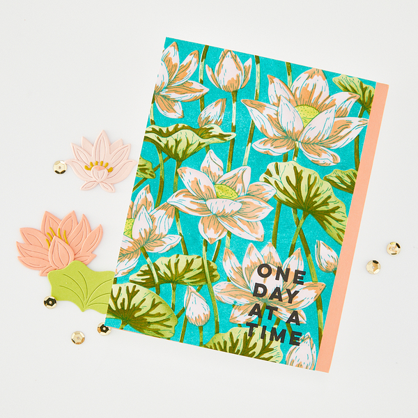 Hero Arts Lotus Field LetterPress + Foil Plate & Stencil Bundle