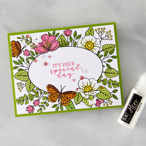 Hero Arts Floral Frame Letterpress + Foil Plate