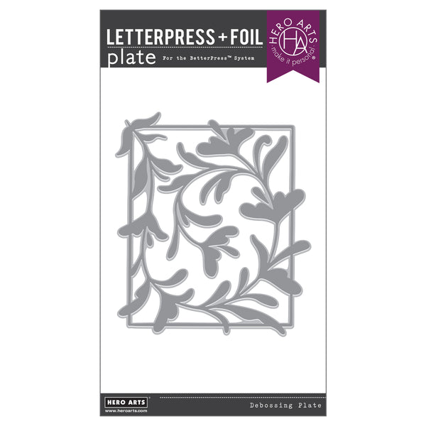 Hero Arts Decorative Floral Letterpress + Foil Plate