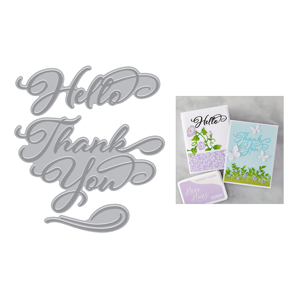 Hero Arts Hello & Thank You Letterpress + Foil Plates
