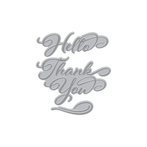 Hero Arts Hello & Thank You Letterpress + Foil Plates