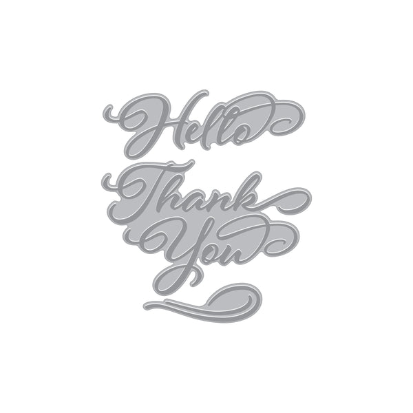 Hero Arts Hello & Thank You Letterpress + Foil Plates