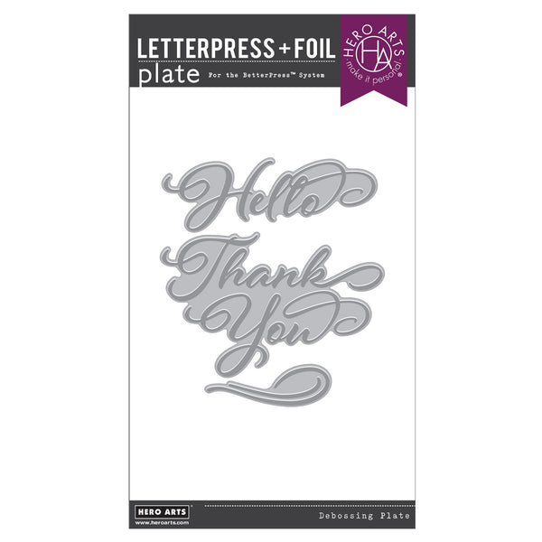 Hero Arts Hello & Thank You Letterpress + Foil Plates