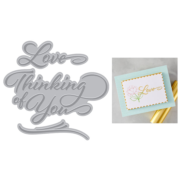 Hero Arts Love & Thinking of You Letterpress + Foil Plates