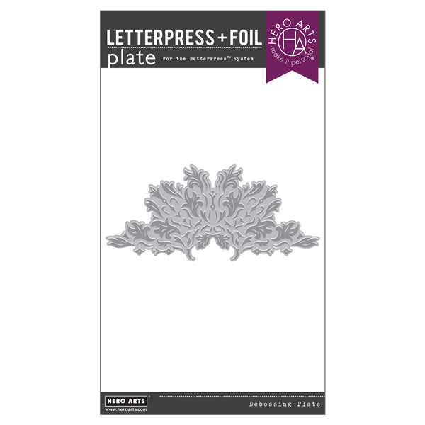 Hero Arts Lavish Flourish Letterpress + Foil Plate