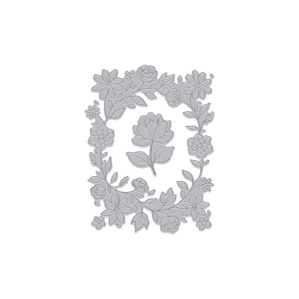 Hero Arts Floral Border Letterpress + Foil Plate