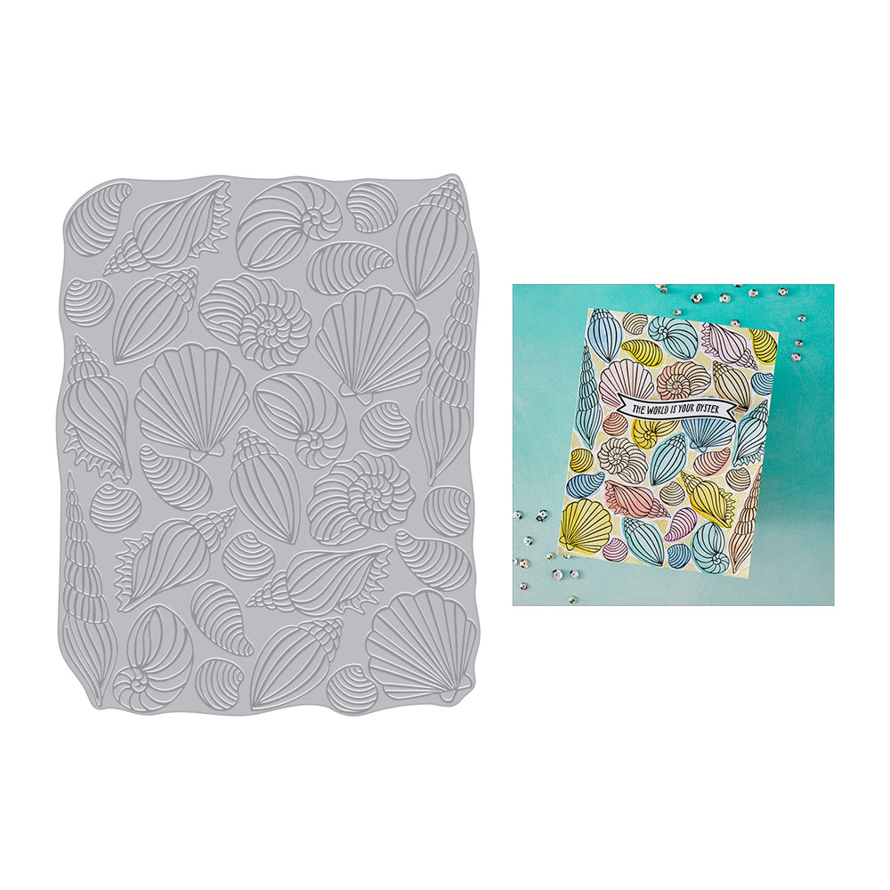 Hero Arts Scattered Shells Press + Foil Plate & Die Set
