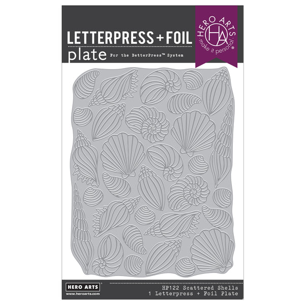 Hero Arts Scattered Shells Press + Foil Plate & Die Set