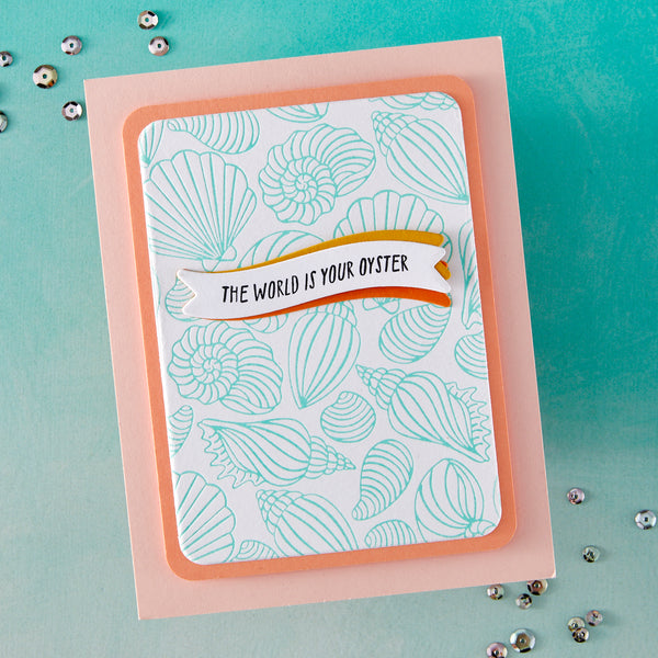 Hero Arts Scattered Shells Press + Foil Plate & Die Set