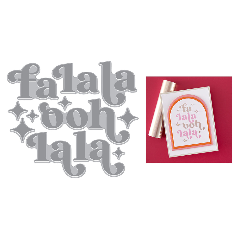 Hero Arts Fa La La Letterpress + Foil Set