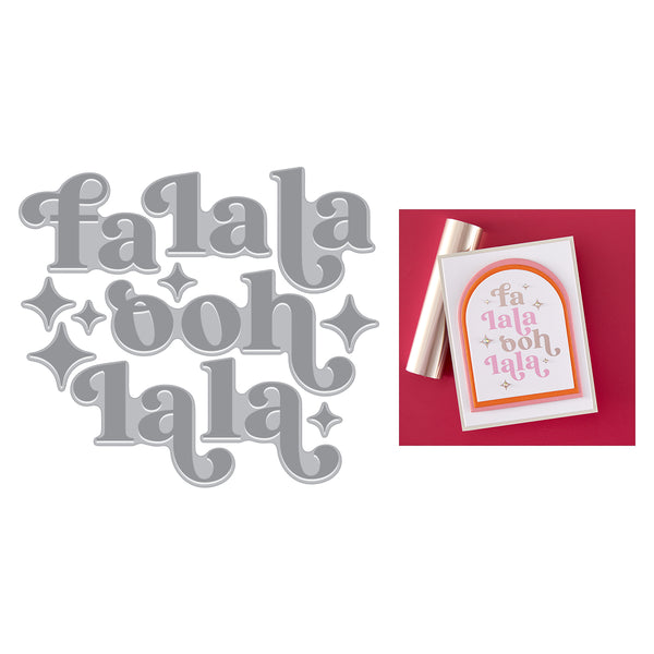 Hero Arts Fa La La Letterpress + Foil Set