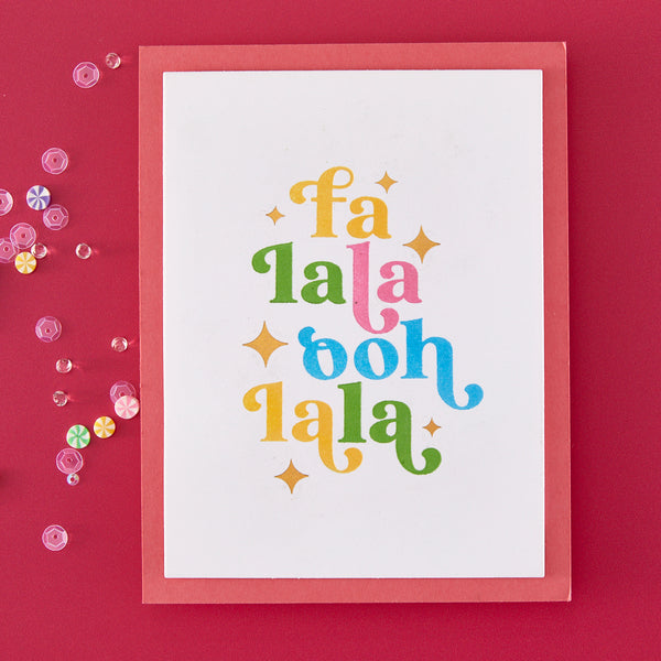 Hero Arts Fa La La Letterpress + Foil Set